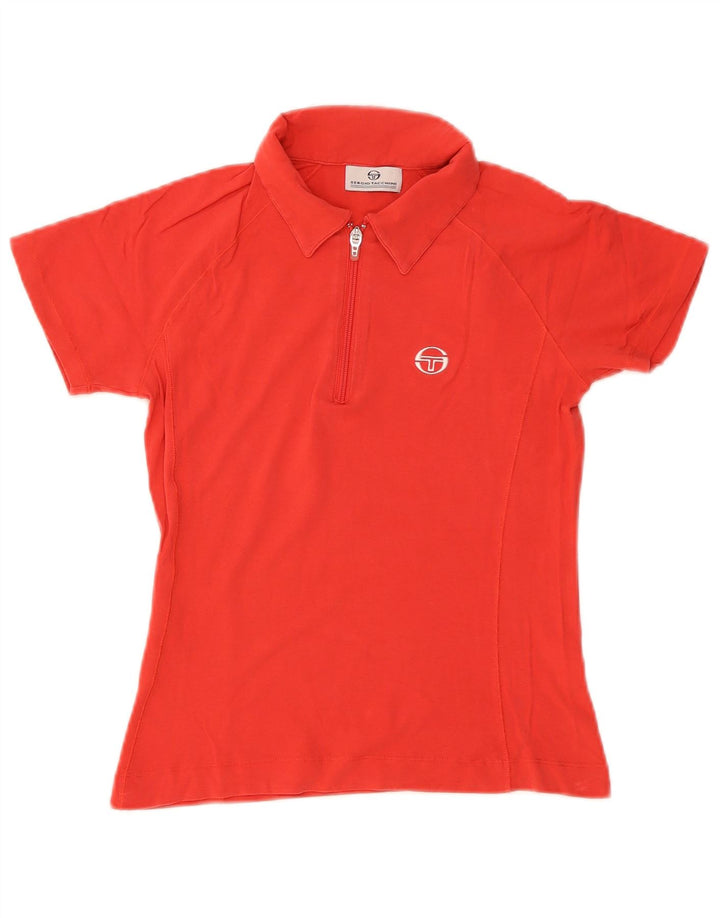 Sergio Tacchini Polo para mujer UK 12 Mediano Rojo Algodón