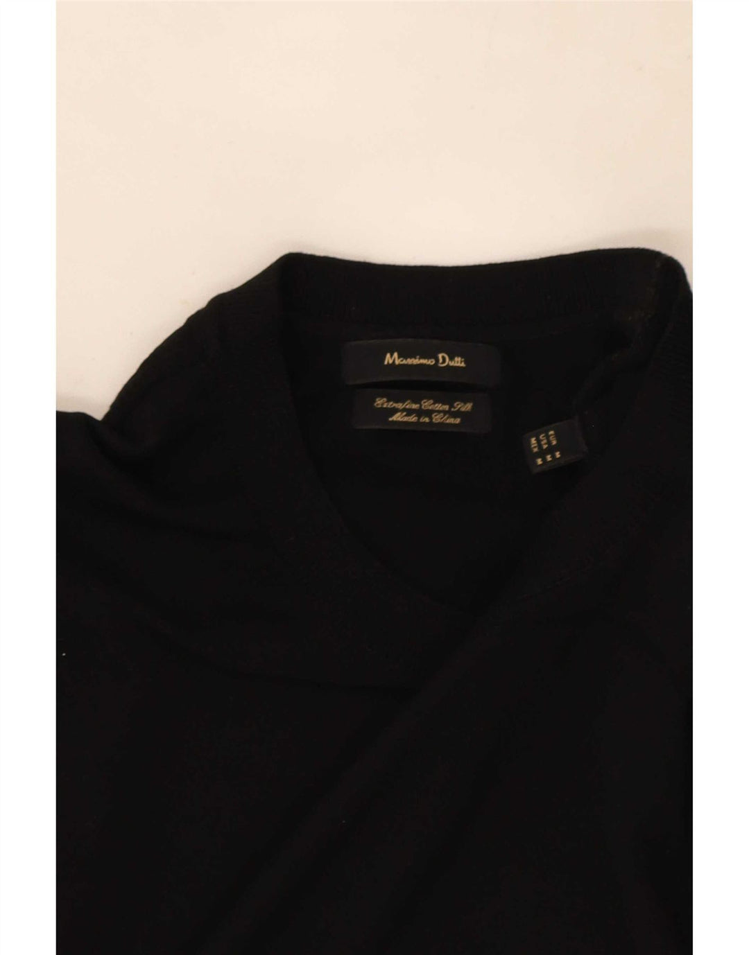 Massimo Dutti Jersey Hombre Manga Corta Cuello Redondo Medium Negro