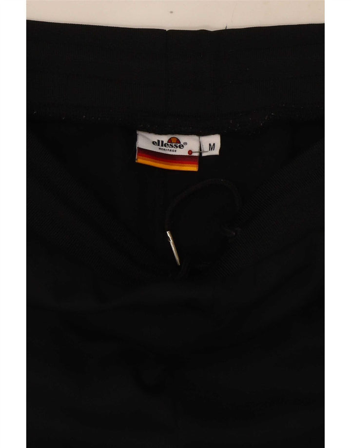Ellesse Hombre Pantalones De Chándal Gráficos De Algodón Color Block En Negro Mediano