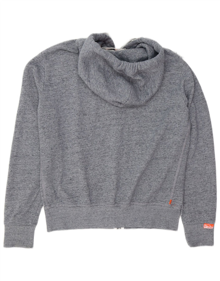 Superdry Hombre Sudadera Con Capucha Y Cremallera De Algodón Moteado Azul Medio