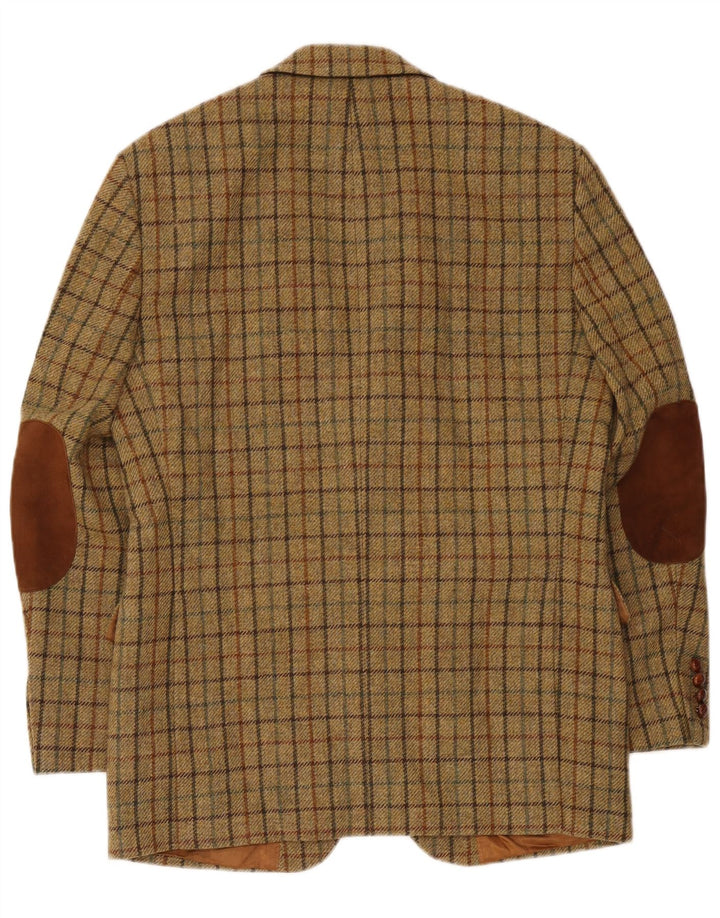 Barbour Chaqueta tipo blazer de 2 botones para hombre EU 48 Mediano Caqui Cuadros Lana nueva