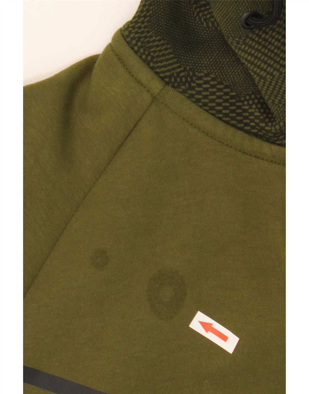 Nike - Sudadera con capucha y cremallera para hombre, color caqui, algodón de camuflaje
