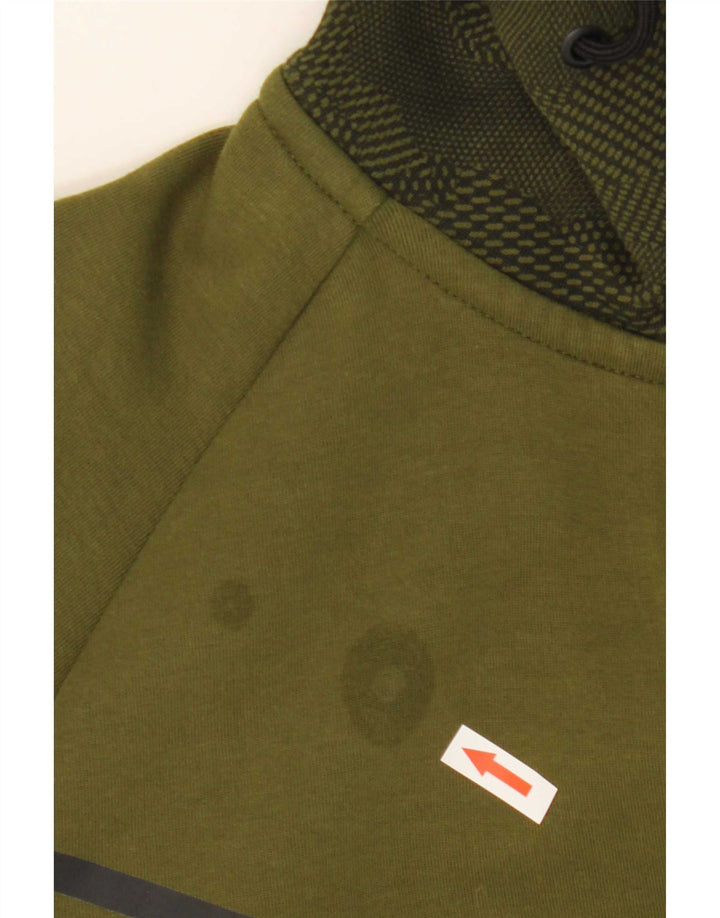 Nike - Sudadera con capucha y cremallera para hombre, color caqui, algodón de camuflaje