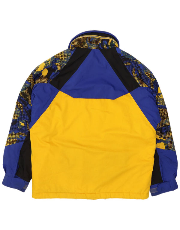 Fila Chaqueta de esquí con capucha para hombre IT 46 Small Yellow Colourblock Poliéster Deportes