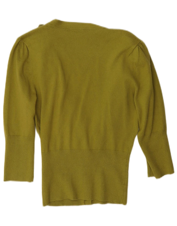 Star by Julien Macdonald Suéter tipo cárdigan de manga 3/4 para mujer UK 8 Small Khak
