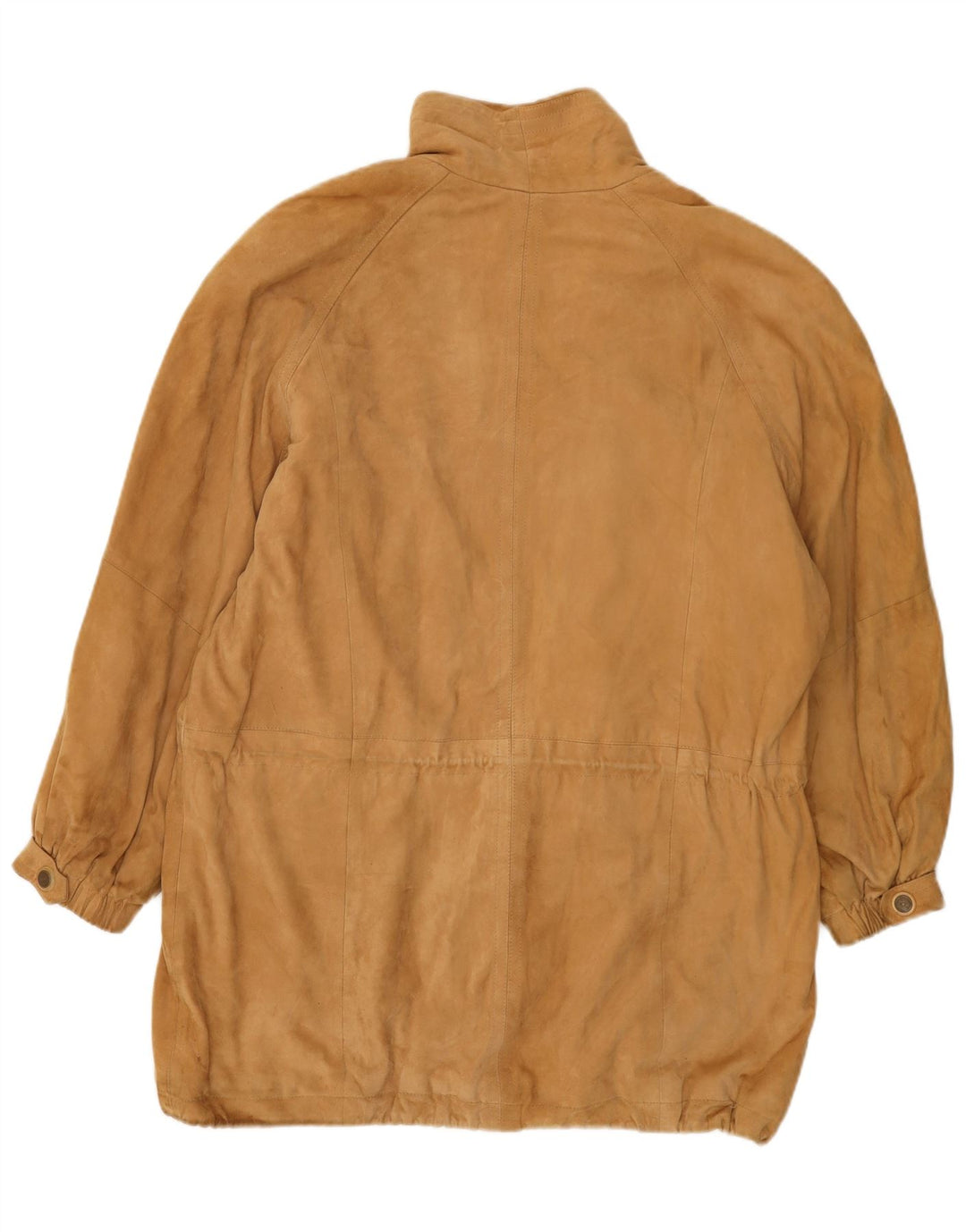Vintage mujer oversize ante abrigo EU 38 cuero marrón medio