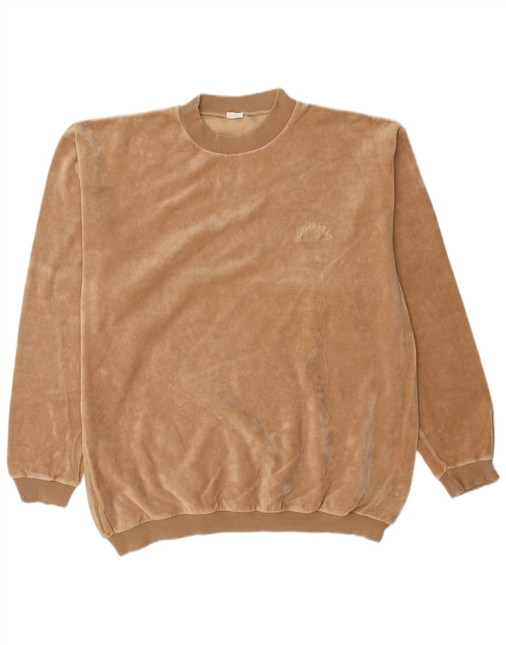 VINTAGE Sudadera para hombre Jumper Reino Unido 38/40 Algodón beige medio