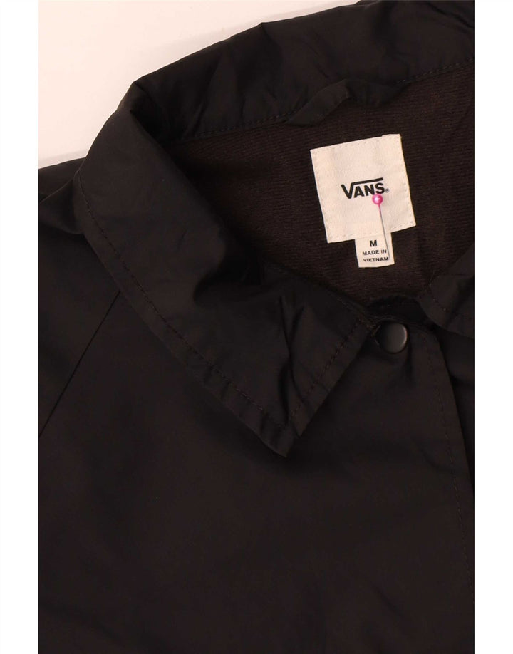 Vans Chaqueta impermeable gráfica para mujer UK 44 Mediano Negro Poliéster