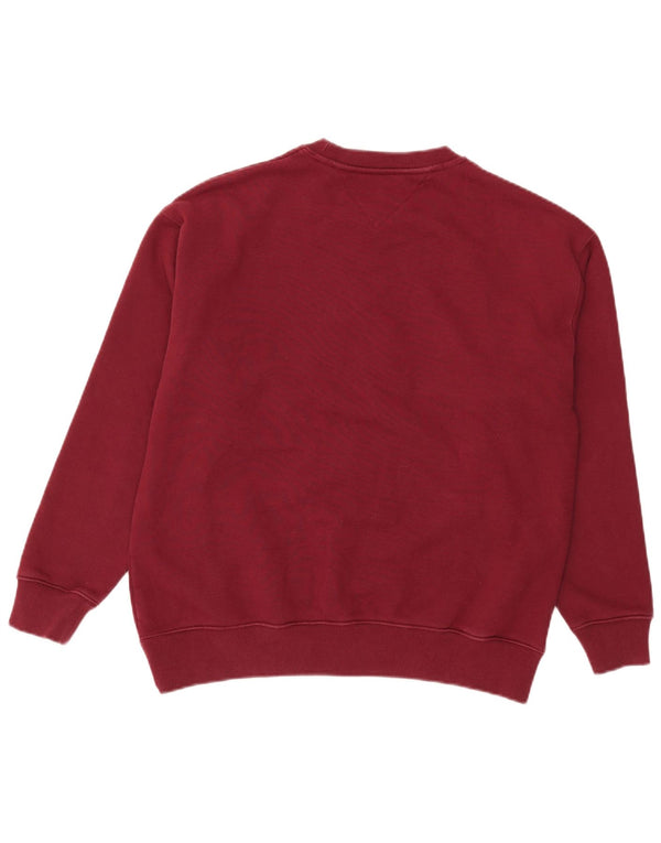 Tommy Hilfiger Sudadera Gráfica para Hombre Jumper Medium Borgoña Algodón