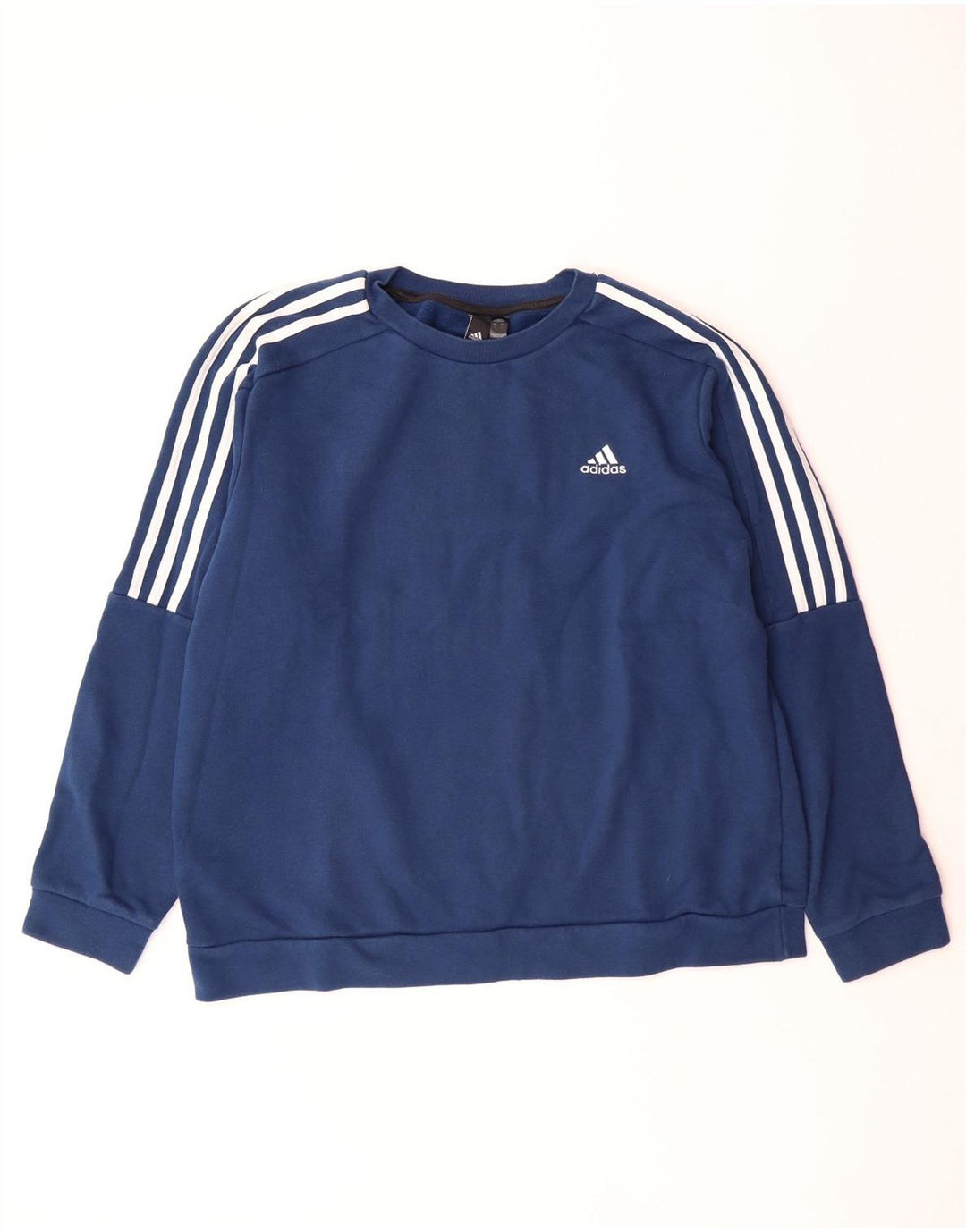 ADIDAS Hombre Sudadera Jumper Grande Azul Marino Algodón