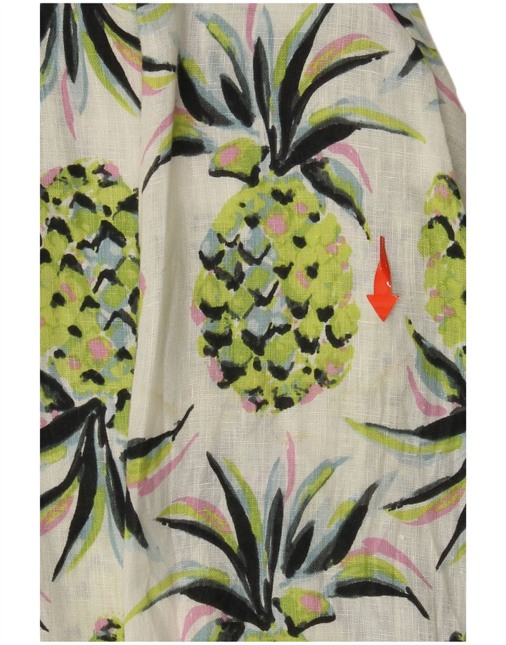 BODEN Camisa larga extragrande con estampado abstracto para mujer UK 8 Small Green