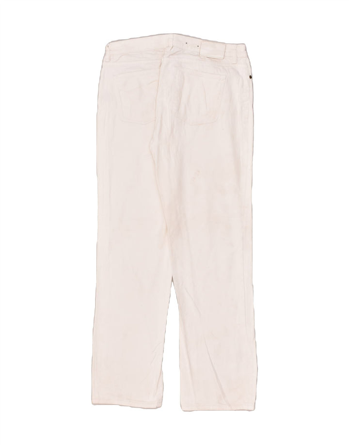 RALPH LAUREN Womens Straight Jeans US 10 Large W32 L30  White Cotton | Vintage Ralph Lauren | Thrift | Second-Hand Ralph Lauren | Used Clothing | Messina Hembry 