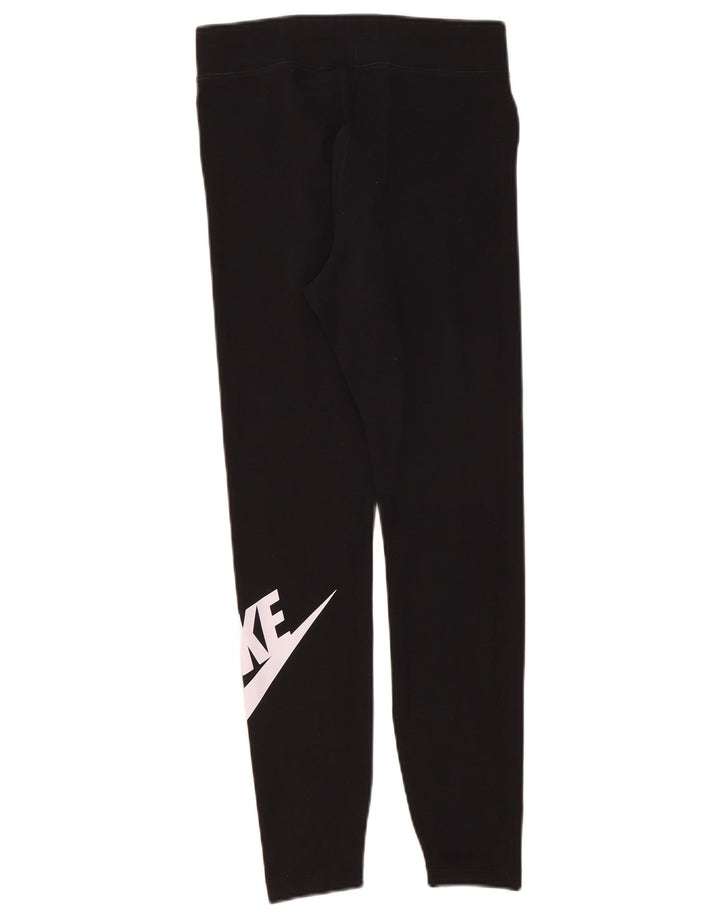 Nike - Leggings gráficos para mujer (talla 40), algodón negro mediano