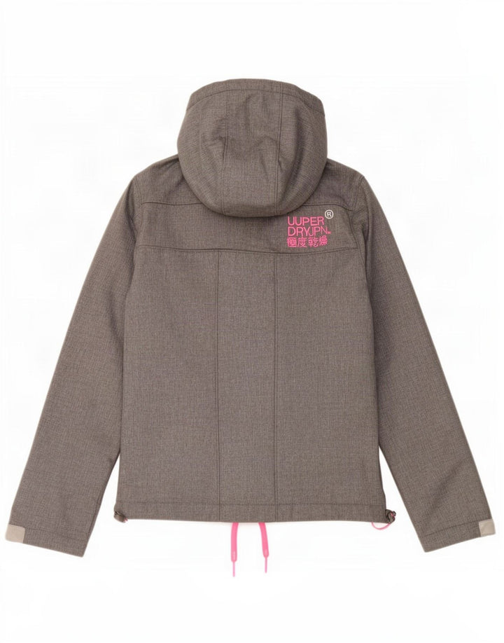 Superdry Mujer Windtrekker Graphic Chaqueta Cortavientos UK 40 Small Gris