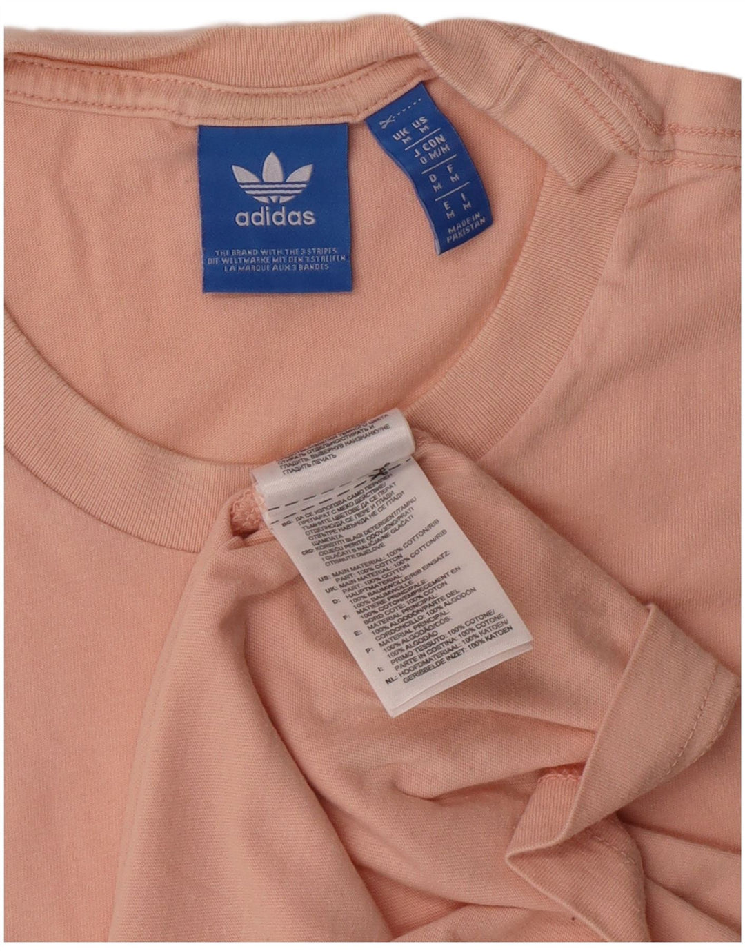 Adidas Hombre Camiseta Gráfica Top Algodón Rosa Medio
