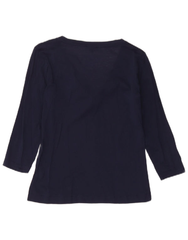 Massimo Dutti Blusa Manga 3/4 Mujer UK 40 Medium Azul Marino