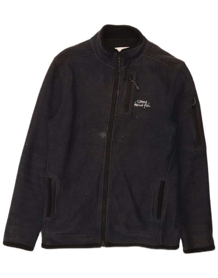 Weird Fish Hombre Chándal Top Chaqueta XL Azul Marino Algodón