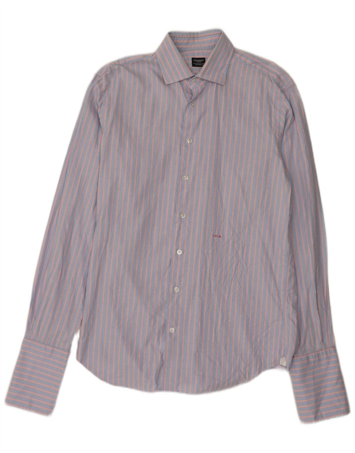 Hackett Hombre Camisa Formal Rayas Azul Medio