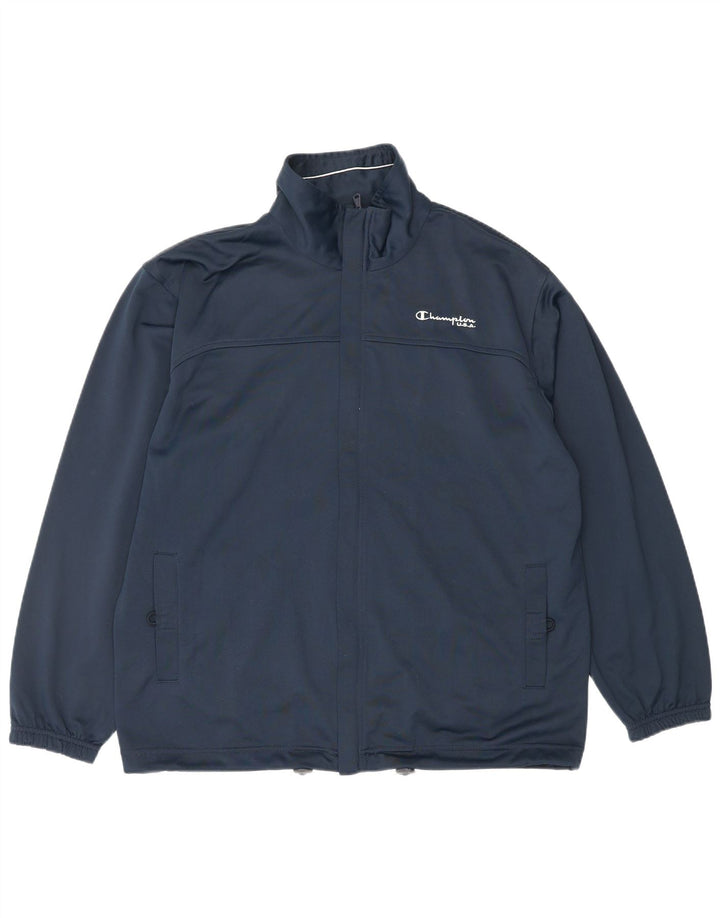 CHAMPION Chaqueta superior de chándal para hombre Poliéster azul marino mediano