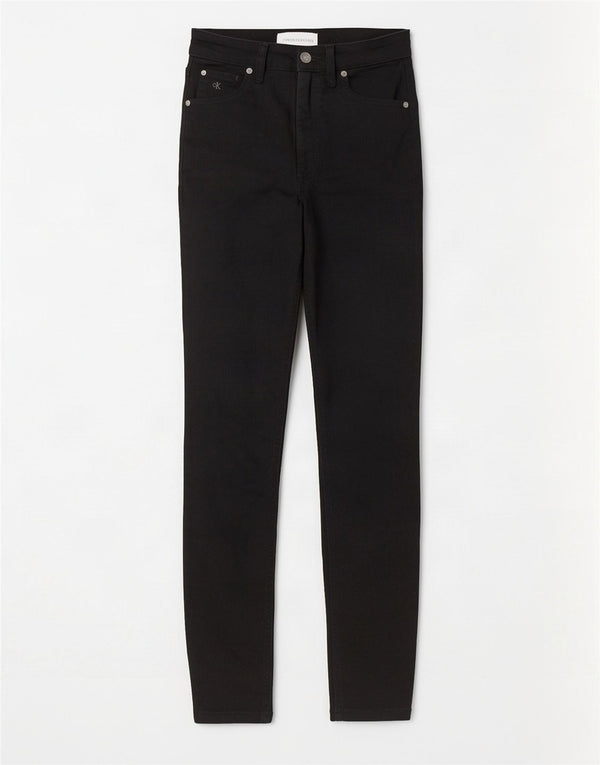 Calvin Klein Jeans Ajustados Para Mujer W26 L30 Algodón Negro