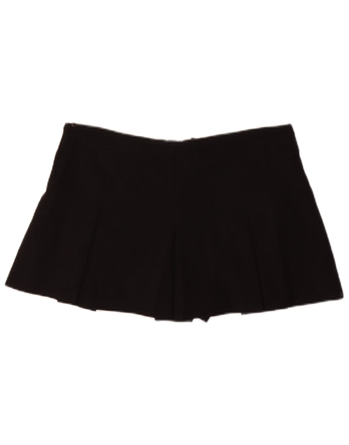Zara Mujer Mini Falda Plisada Mediana W28 Negro