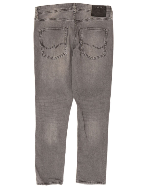 Jack & Jones Hombre GLENN Slim Jeans W32 L30 Algodón Gris