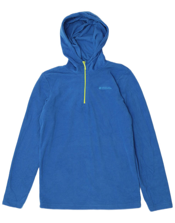 Mountain Warehouse Jersey con capucha de forro polar para niños 12-13 años Poliéster azul