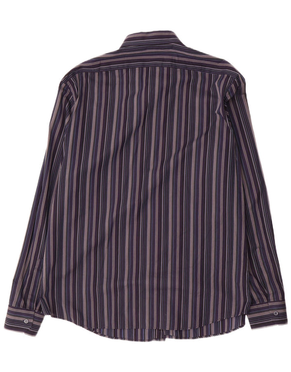 Camisa Trussardi Jeans para Hombre 2XL Azul Marino a Rayas de Algodón