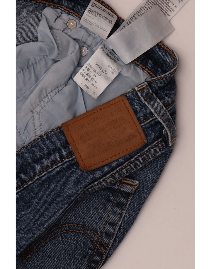 Vaqueros Levi's Ribcage Rectos Mujer W32 L29 Algodón Azul