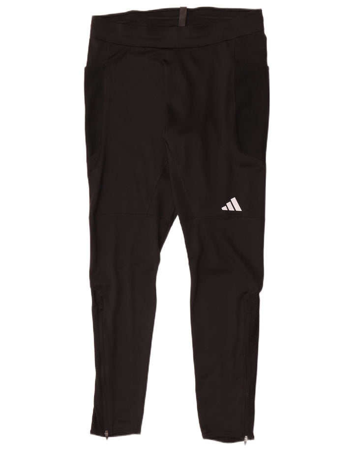 Adidas - Pantalón de chándal ajustado para hombre, talla grande, poliéster negro