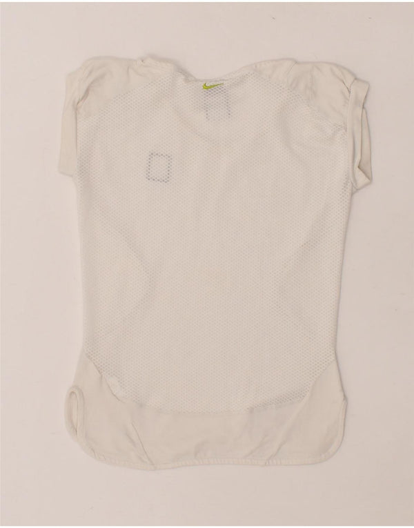 NIKE Womens T-Shirt Top UK 4/6 XS White Cotton