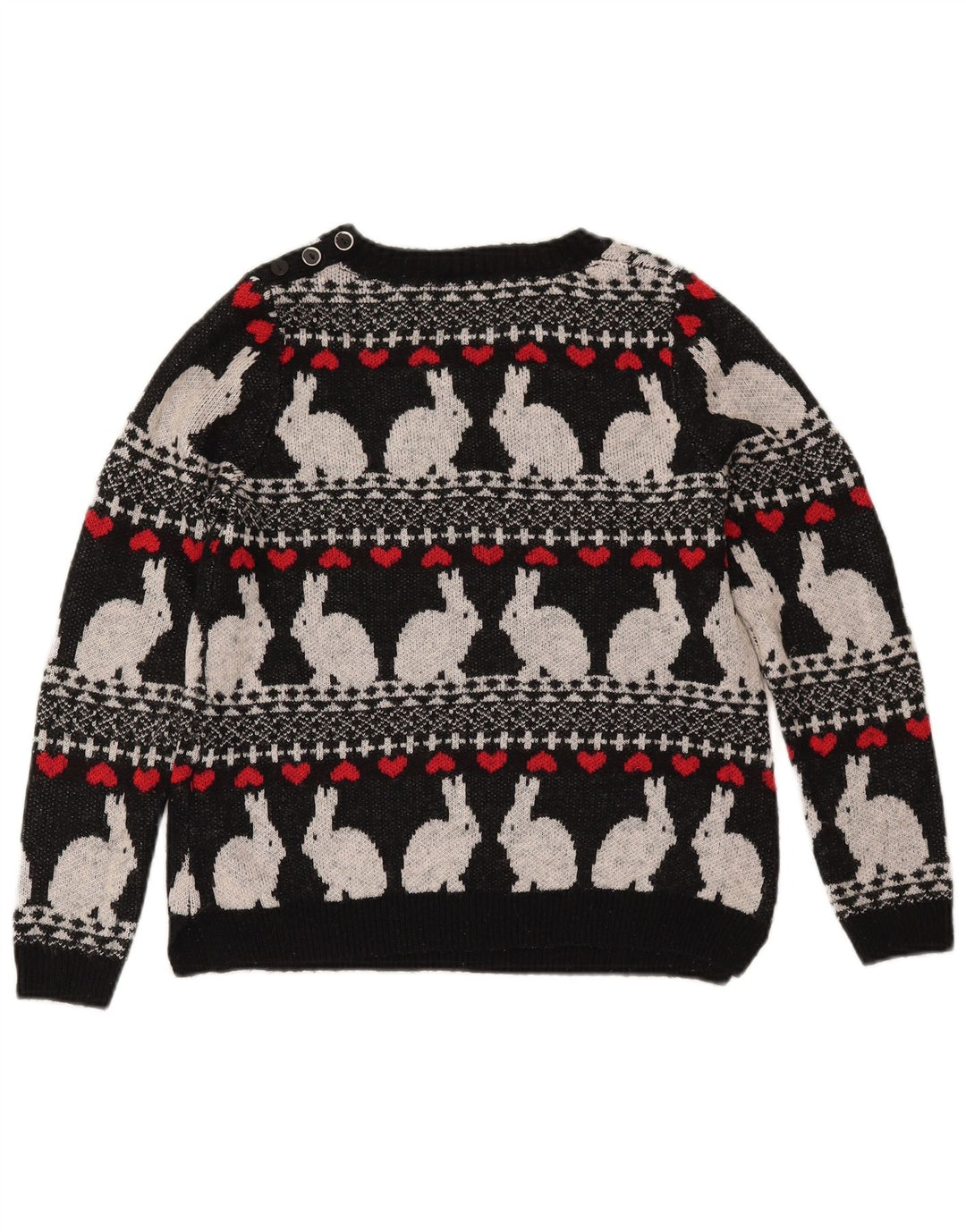 MARKS & SPENCER Suéter tipo jersey con cuello barco para mujer UK 10 Small Black