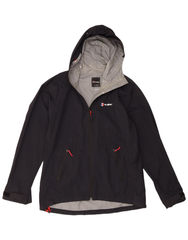 Berghaus Chaqueta cortavientos con capucha para hombre UK 38 Medium Black Polyamide