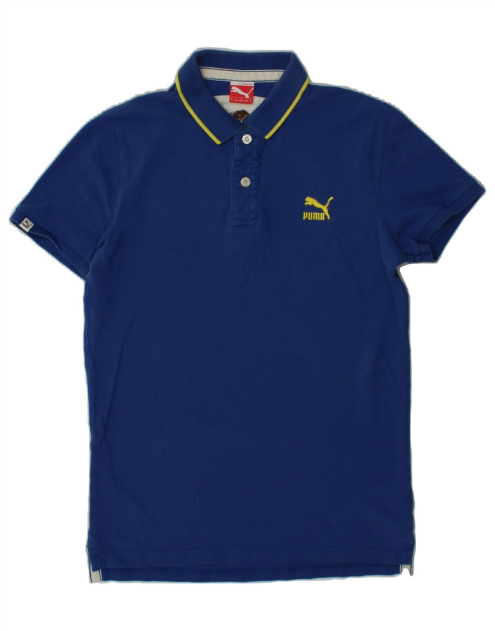 PUMA Mens Polo Shirt Medium Blue Vintage Puma and Second-Hand Puma from Messina Hembry 