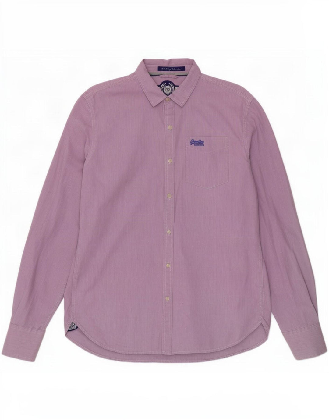 Camisa Superdry Hombre XL Algodón Vichy Morado