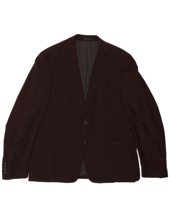 Calvin Klein Chaqueta tipo blazer de 2 botones para hombre de corte regular UK 44 2XL Borgoña