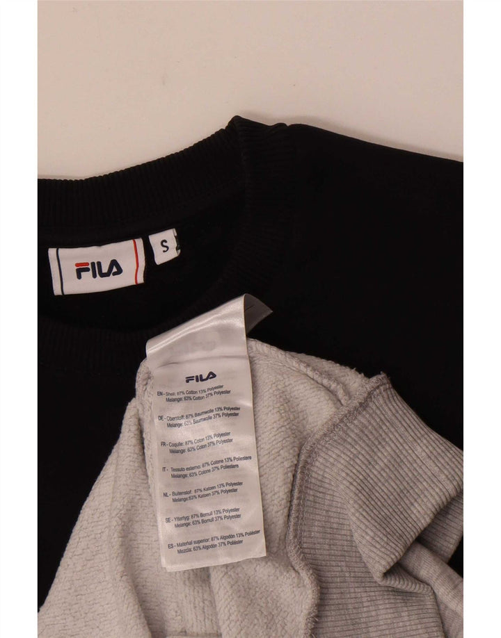 Fila Hombre Graphic Sudadera Jumper Small Multicolor Colorblock Algodón