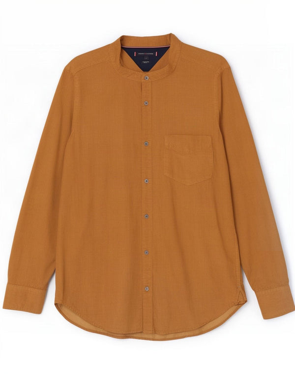 Tommy Hilfiger Camisa de pana ajustada teñida en prenda para hombre Algodón beige grande