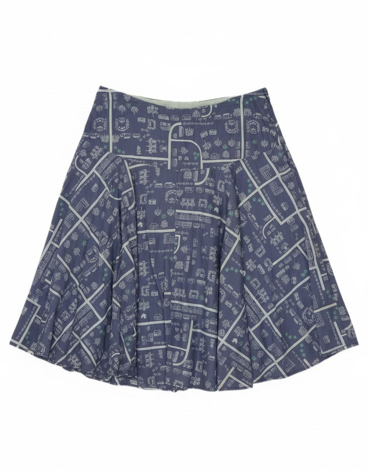 White Stuff Falda acampanada con gráfico para mujer UK 40 Medium W30 Algodón azul