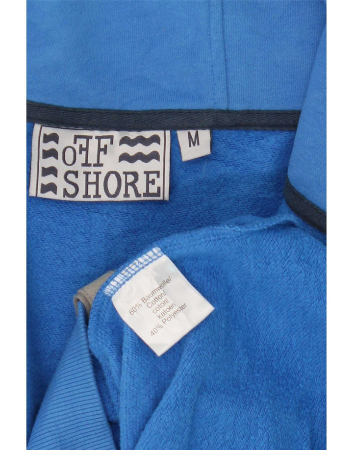 OFFSHORE Suéter con capucha y cremallera para hombre Algodón azul medio