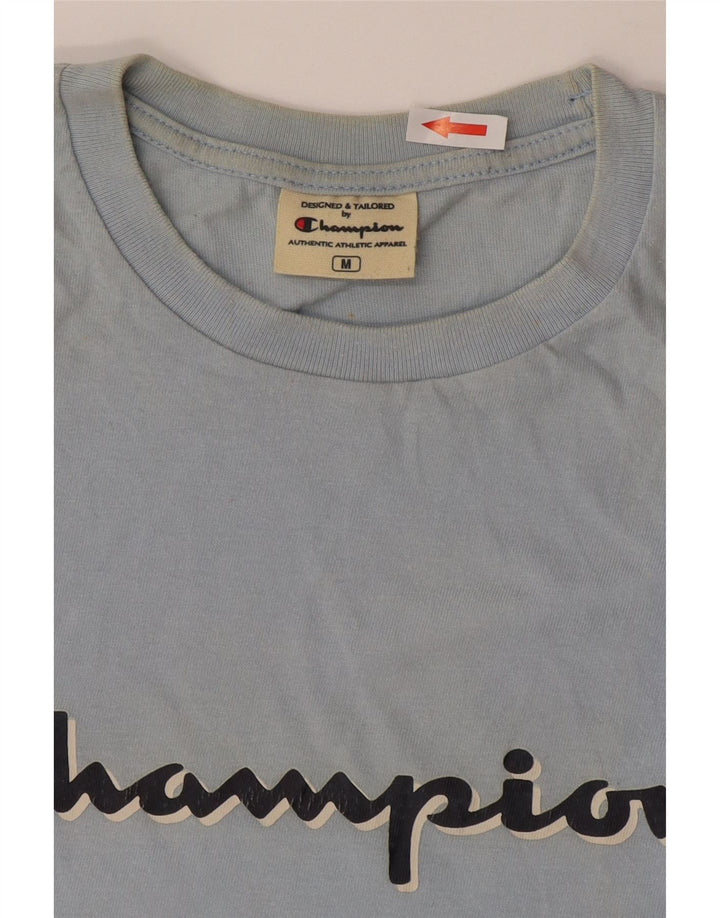 Champion Camiseta gráfica para hombre Top de algodón a rayas azul medio