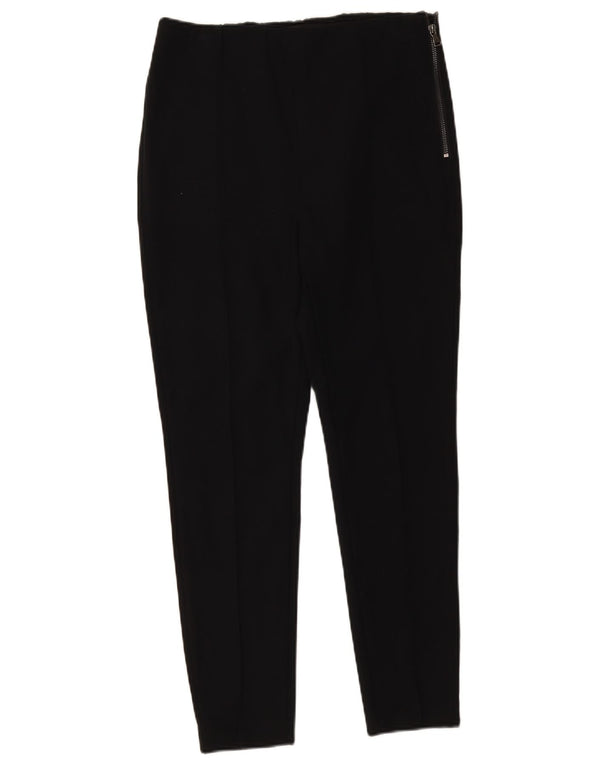 Marks & Spencer Pantalones informales cónicos para mujer UK 40 Large W30 L26 Negro