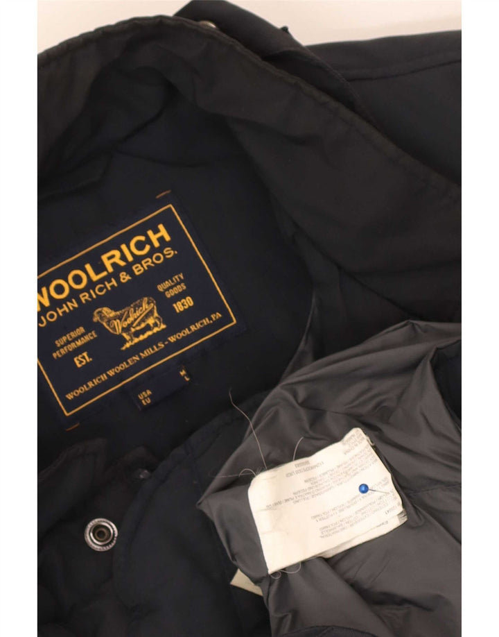 Woolrich Chaqueta acolchada para hombre UK 38 Mediana Azul marino Algodón