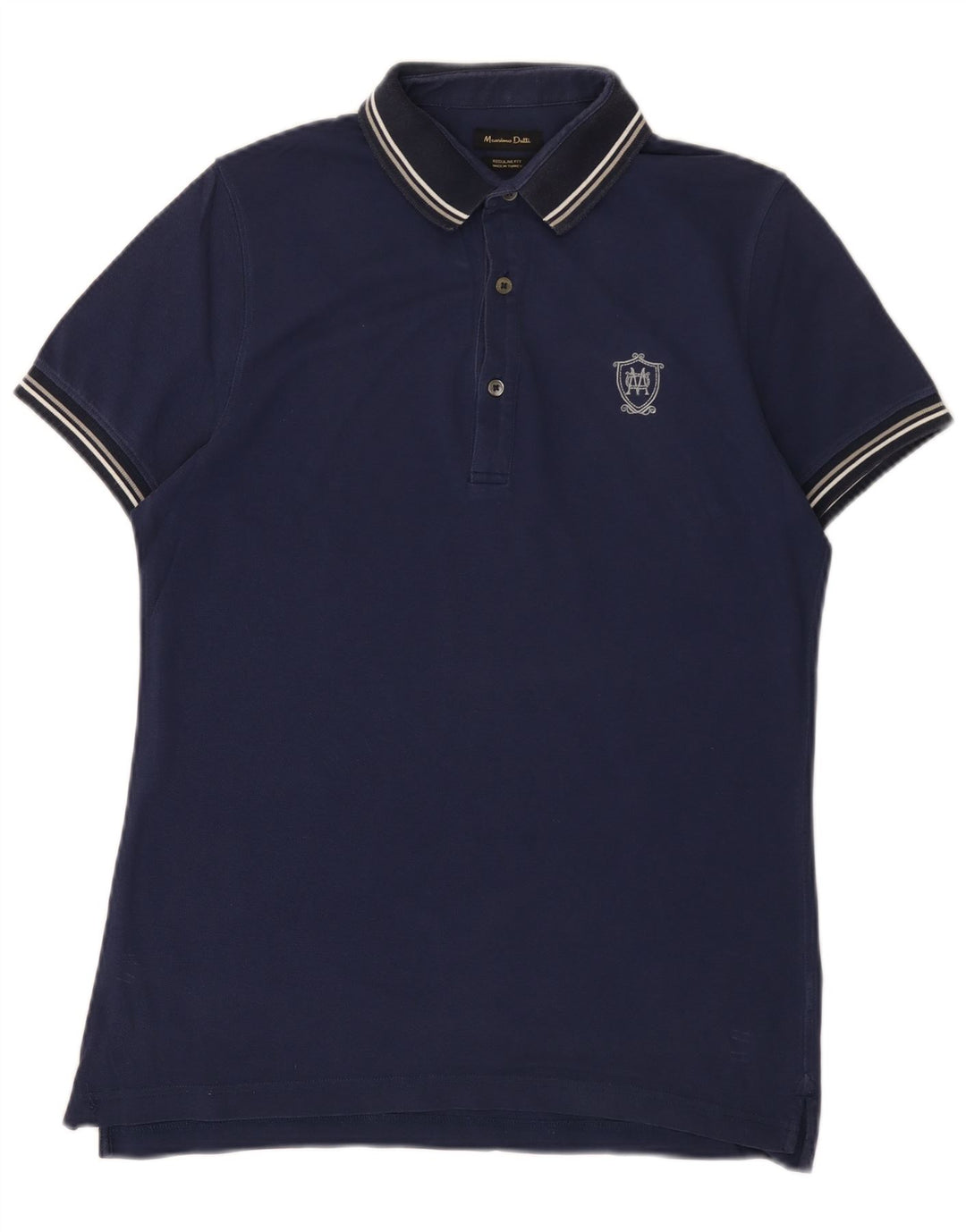 MASSIMO DUTTI Polo Regular Fit Hombre Azul Marino Medio