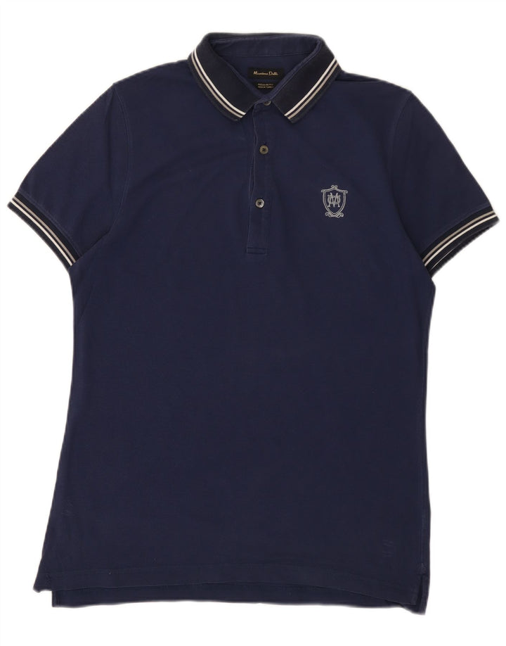 MASSIMO DUTTI Polo Regular Fit Hombre Azul Marino Medio
