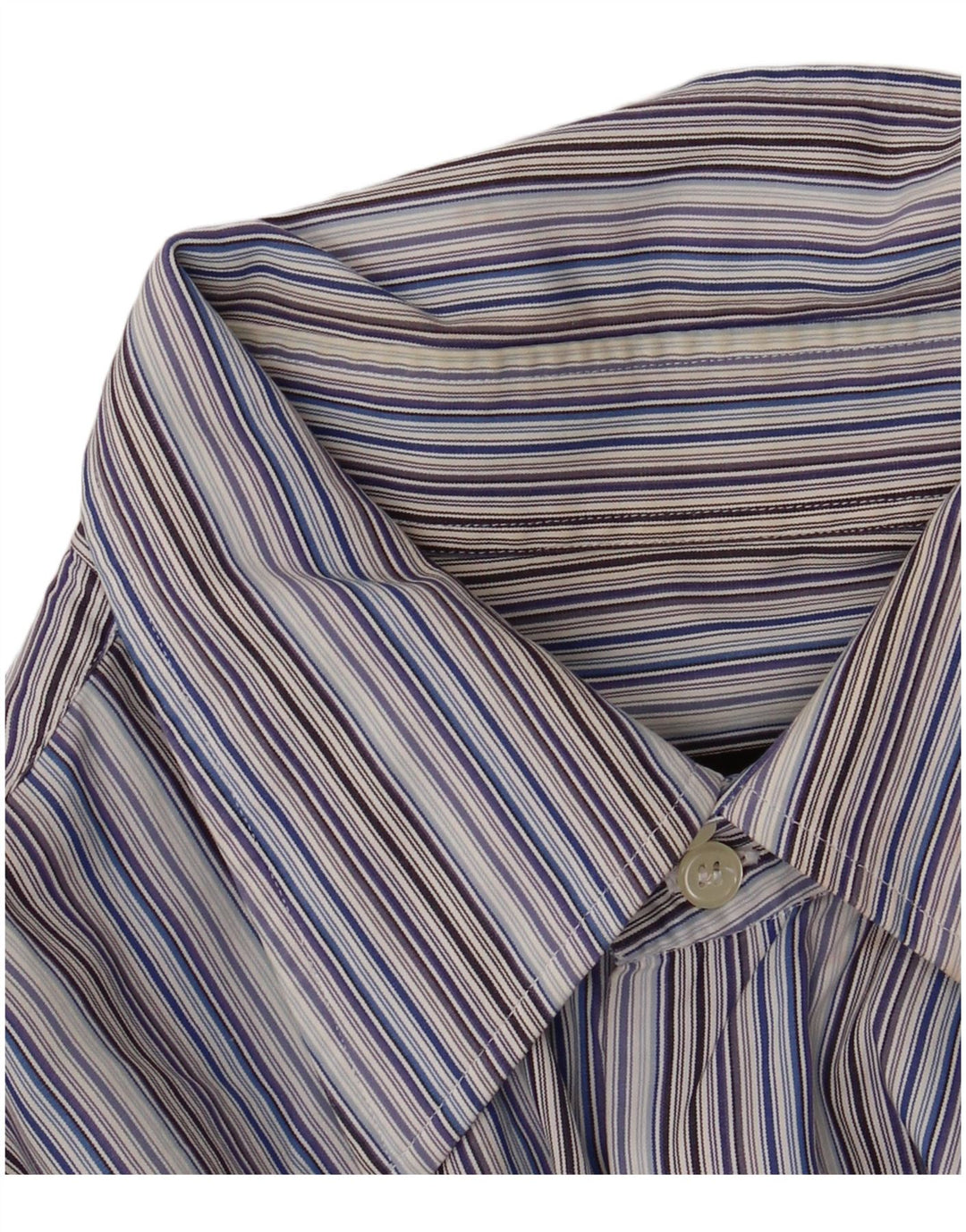 Hugo Boss Camisa para hombre Talla 42 16 1/2 Grande Azul Rayas