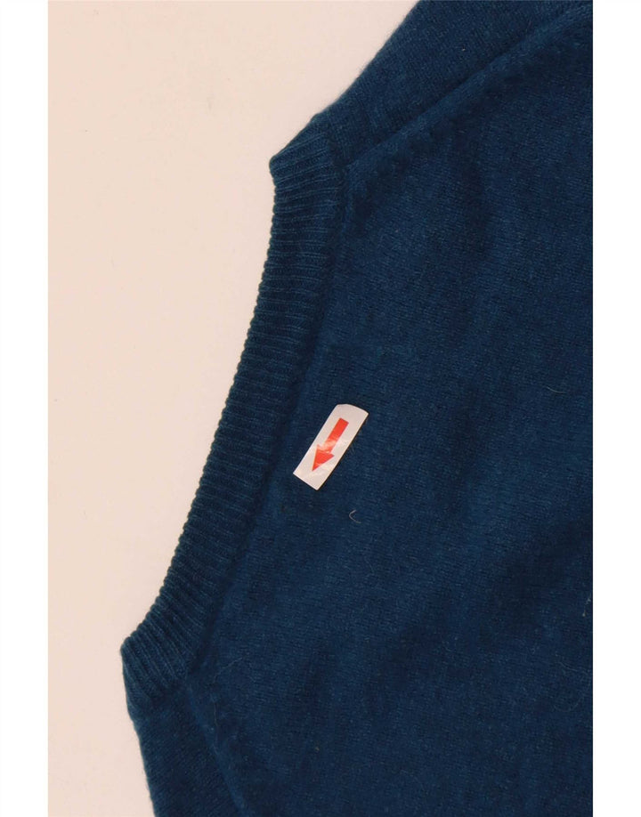 Marks & Spencer Jersey De Cuello Redondo Para Hombre De Lana De Cordero Azul Medio