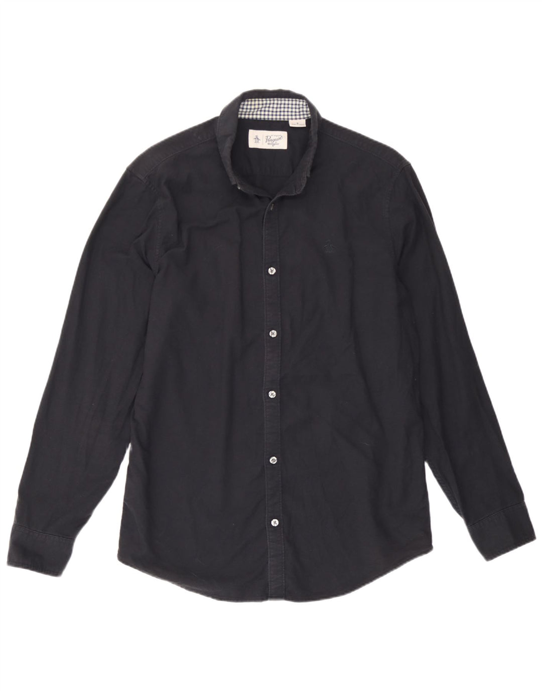 Camisa Penguin Hombre Mediana Algodón Negro