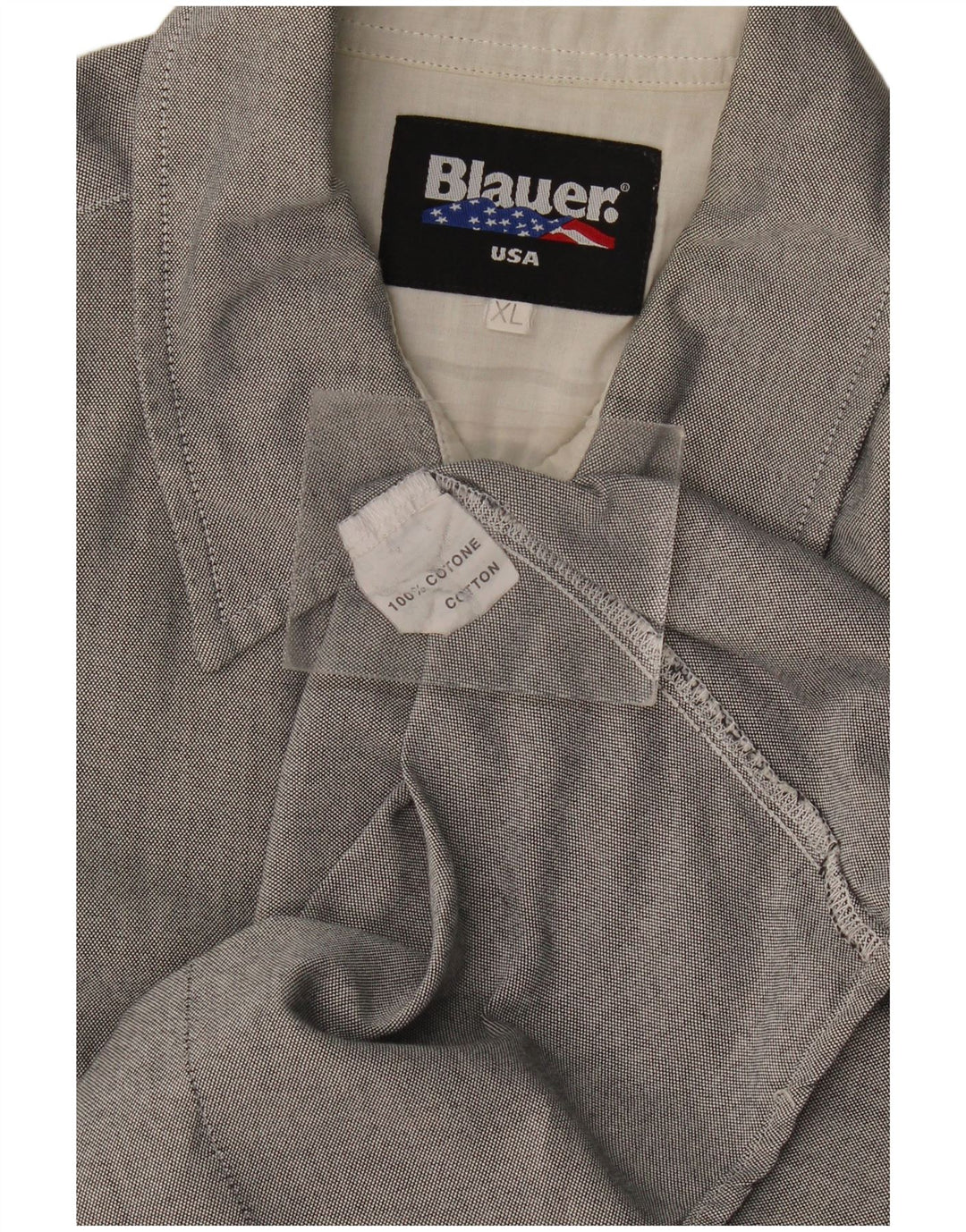 Blauer Camisa Manga Corta Hombre XL Gris Algodón
