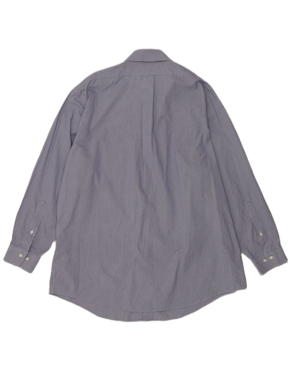 Brooks Brothers Camisa Slim Fit para Hombre Talla 18 4/5 2XL Algodón de Pata de Gallo Azul